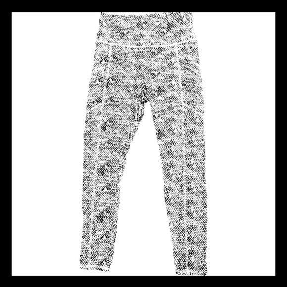 Balance Collection Contender Mid-Rise Luxe Snakeskin Pull-On Athletic Leggings M - Picture 5 of 10